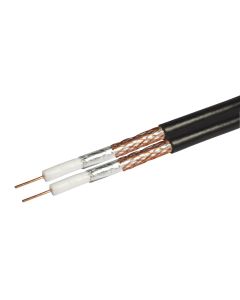 Labgear 'Shotgun' .65mm Twin Coaxial Cable Black 100m
