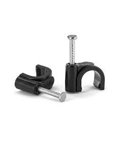 Cable clips for RG6 coaxial cable - Black
