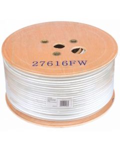Philex Twin RG6 Coaxial Cable. 125m. White