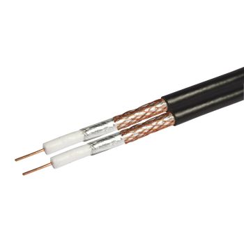 Labgear 'Shotgun' .65mm Twin Coaxial Cable Black 100m