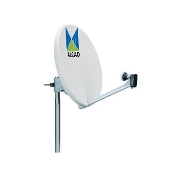 Alcad 60cm Fibreglass Dish with Galvanised Mount.  Includes Single LNB