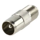 F Female to Coax Male Connector